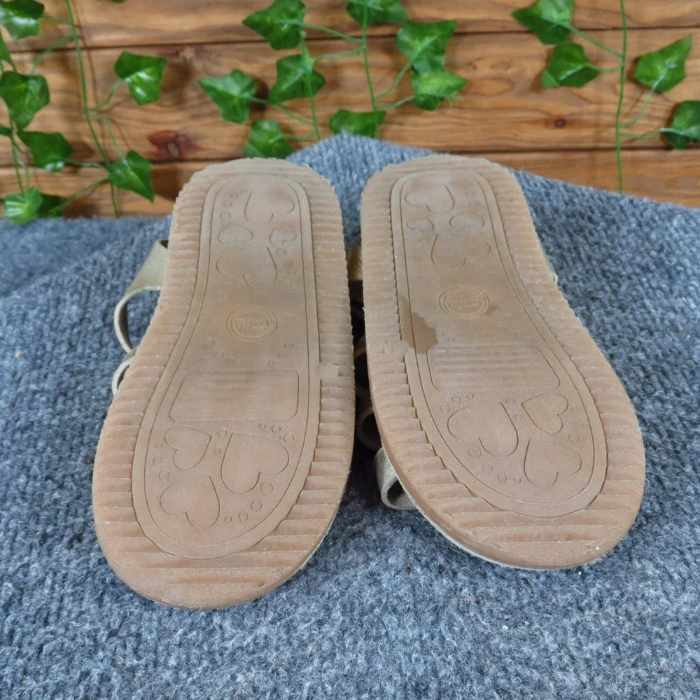 Wonder Nation Fisherman Toddler Girl Sandal Size 11C Casual Summer Gold Metallic